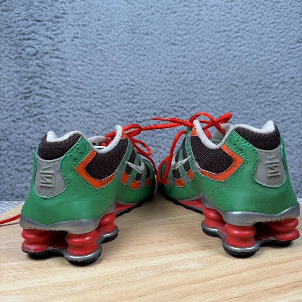 Nike Shox‎ NIKEiD Mens Miami Hurricanes Color Size 6 Youth Green Orange Running